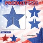 6 Inch Labor Day Decorations Wooden Stars Set, 3D Glitter Star Memorial Day Tier... - Image 3