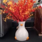 Handcrafted Ceramic Duck Vase - White Modern Flower Vase with Unique Duck Design... - Image 4