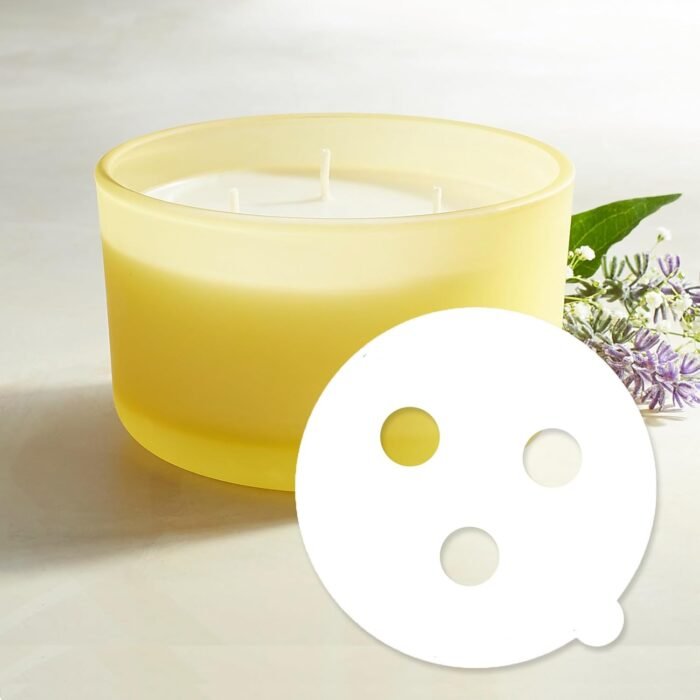 3 Wick Candle Dust Covers | 100pcs Preprinted White Pull Tab Lid for Craft Fragr... - Image 3