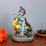 BangBangDa Indian Lord Krishna Idol Statue - 4.3" H Hindu God Krishna Diwali Gif... - Image 3