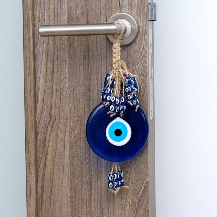 BCS Evil Eye Wall Decor 4'' Blue Glass Turkish Greek Nazar Amulet Good Luck & Pr... - Image 3