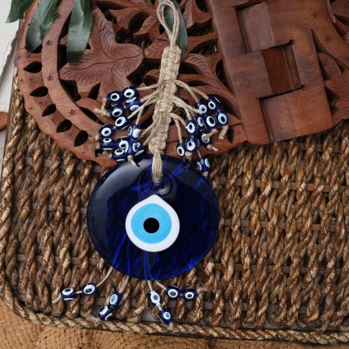 BCS Evil Eye Wall Decor 4'' Blue Glass Turkish Greek Nazar Amulet Good Luck & Pr... - Image 5
