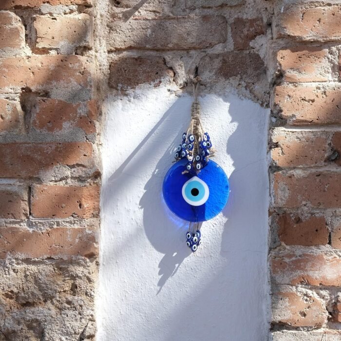 BCS Evil Eye Wall Decor 4'' Blue Glass Turkish Greek Nazar Amulet Good Luck & Pr... - Image 8
