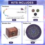 CREATCABIN Tarot Astrology Dice Pendulum Board Set Tarot Astrological Dice Chakr... - Image 3