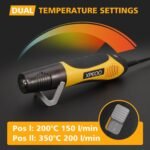 350W Mini Heat Gun for Crafting with 2 Nozzles,Hot Air Gun Dual Temp Settings 39... - Image 3