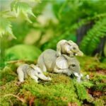 TIED RIBBONS Elephant Mother and Two Babies Hanging Ornament Figurines Animal St... - Image 4