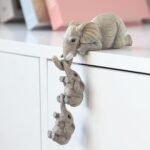 TIED RIBBONS Elephant Mother and Two Babies Hanging Ornament Figurines Animal St... - Image 7