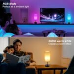 Ascher RGB Table Lamp Color Changing - 3 Color Temperatures and Stepless Dimmabl... - Image 6