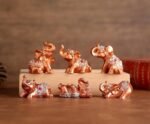 Mose Cafolo Set of 6pcs Feng Shui Gold Color Small Elephant Statues Figurine Hom... - Image 3