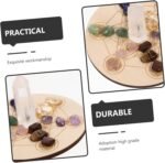 Vaguelly 1 Set Natural Crystal Column Divination Board with Chakra Stones Decora... - Image 5