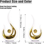 XMGZQ 2pcs White and Gold Modern Abstract Art Statue Table Decoration,Elegantes ... - Image 3