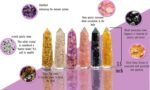 Healing Orgonite Crystal Wand Set of 6 – 3.5” Amethyst, Tiger’s Eye, Rose Quartz... - Image 4