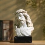 8.5” Jesus Bust Statue – Hand-Painted Resin Jesus Statue, Christian Religious Ho... - Image 3