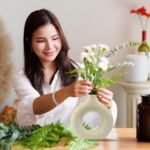 White Ceramic Vase Set of 2, Modern Vases for Centerpieces, Round Matte Donut Va... - Image 4