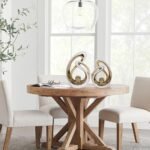 2 PCS White Gold Decor Accent Ceramic Statue White Mid Century Modern Home Decor... - Image 5