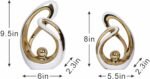 2 PCS White Gold Decor Accent Ceramic Statue White Mid Century Modern Home Decor... - Image 6