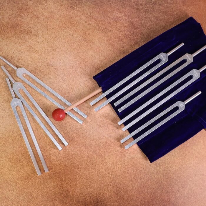 ARO VATIKA Chakra Tuning Fork Set with Activator - 7 Aluminum Forks for Energy H... - Image 5