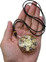 Amazing Gemstone Orgone Pendant with Seven Chakra Crystal and Chakra Metatron Cu... - Image 4