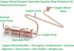 Copper Metal Designer Openable Egyptian Ring Pendulum for Dowsing & Divination. - Image 4