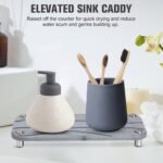 Foleto Home Sink Caddy 2pcs Dries Instantly Kitchen Sink Organizer Sponge Decor ... - Image 6