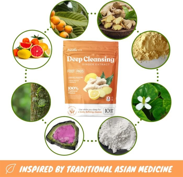 | Ginger Deep Cleansing Foot Pads for Better Sleep & Foot Care | Premium Japanes... - Image 4
