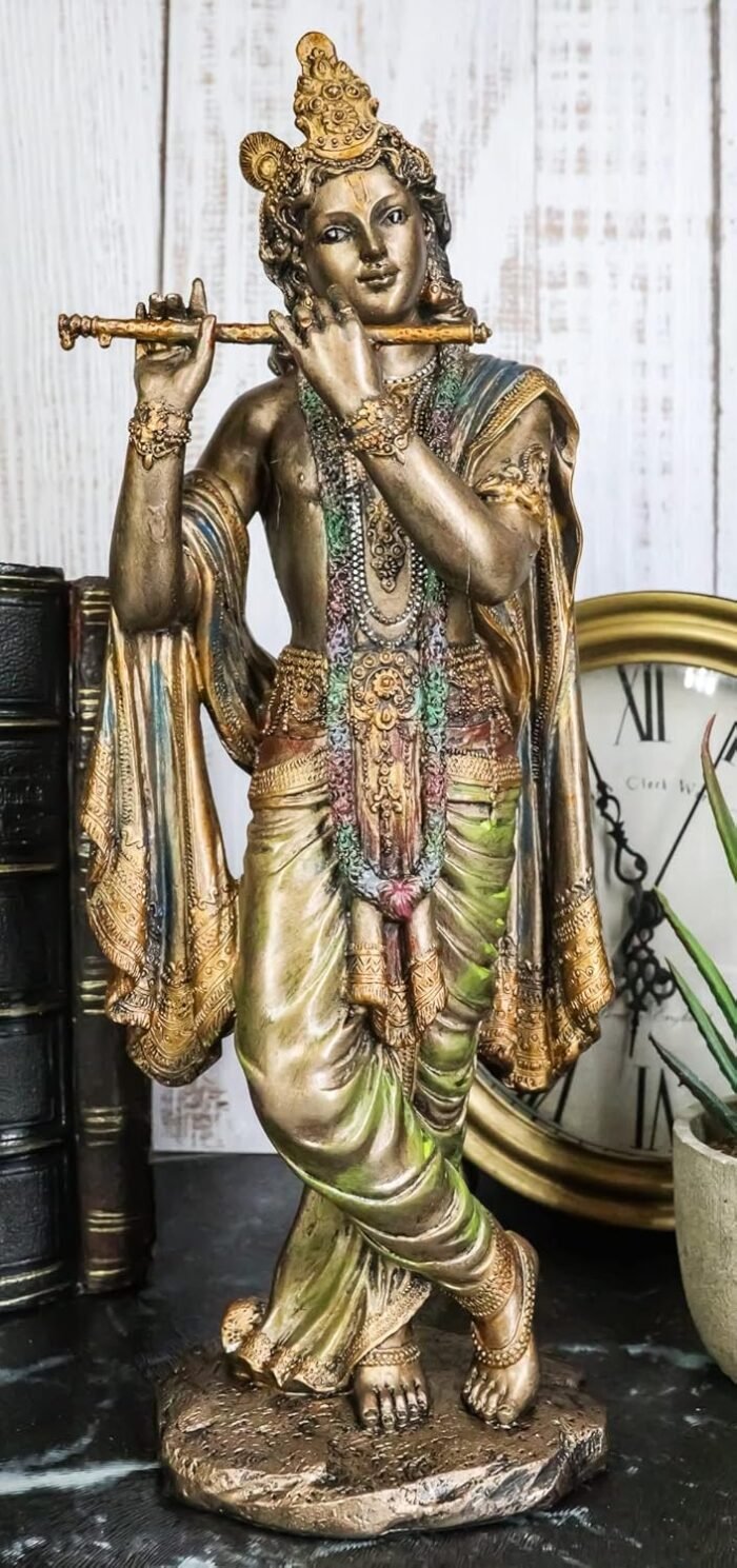 Ebros Gift 10" Tall Supreme Hindu God Lord Krishna Avatar of Vishnu Playing Flut... - Image 3