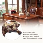Lucky Feng Shui Wood Grain Eleph Statue, Sculpture Wealth Figurine Gift, Eleph F... - Image 4