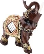 Lucky Feng Shui Wood Grain Eleph Statue, Sculpture Wealth Figurine Gift, Eleph F... - Image 7