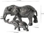 Metal Mother Elephant with Baby Statue – Attractive Unique Elephant Figurine for... - Image 5