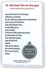 St. Michael the Archangel Laminated Holy Card with Medal – Catholic Wallet-Size ... - Image 3