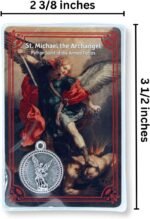 St. Michael the Archangel Laminated Holy Card with Medal – Catholic Wallet-Size ... - Image 5