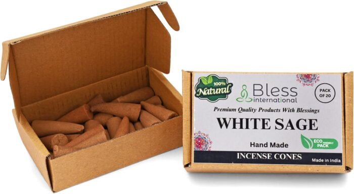 Bless-International White Sage 100%-Natural-Incense-Cones Handmade-Hand-Dipped O... - Image 4