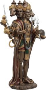 Gifts & Decor Ebros Panchamukhi Hanuman Statue 9.75" Tall Five Faced Monkey Hind... - Image 4