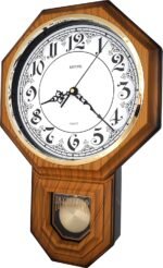 JUSTIME Traditional Schoolhouse Classic Vintage Arabic Regulator Wall Clock, Chi... - Image 3