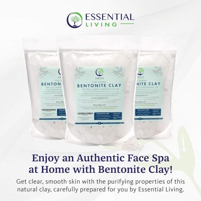 Essential Living: Bentonite Clay Powder - All-Natural DIY Skin Care Facial Mask ... - Image 3