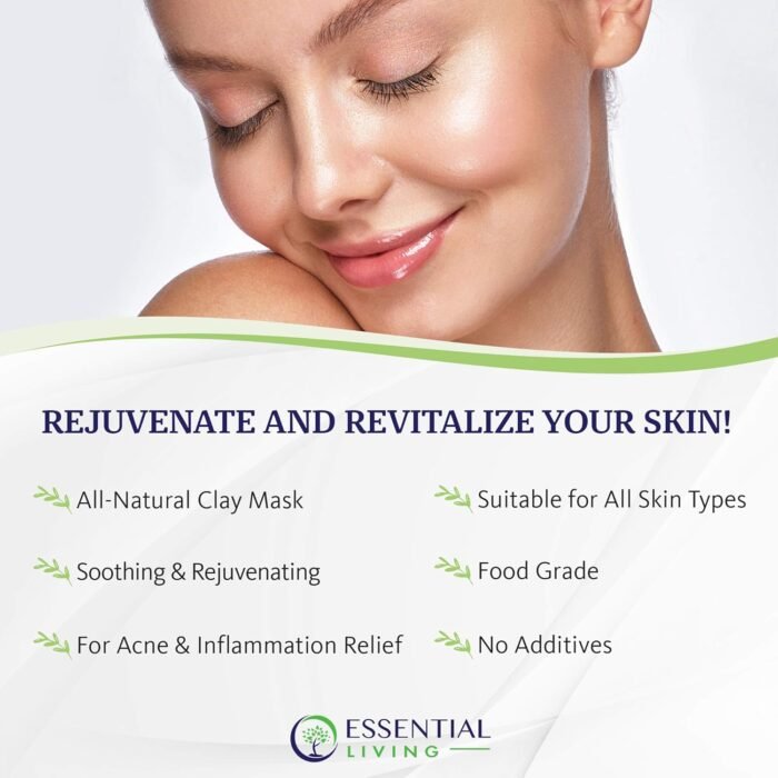 Essential Living: Bentonite Clay Powder - All-Natural DIY Skin Care Facial Mask ... - Image 4