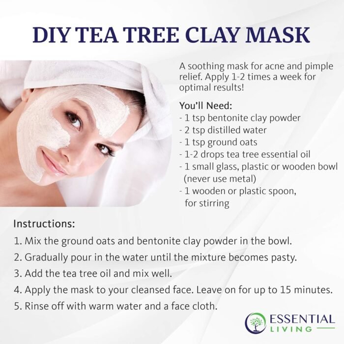 Essential Living: Bentonite Clay Powder - All-Natural DIY Skin Care Facial Mask ... - Image 5