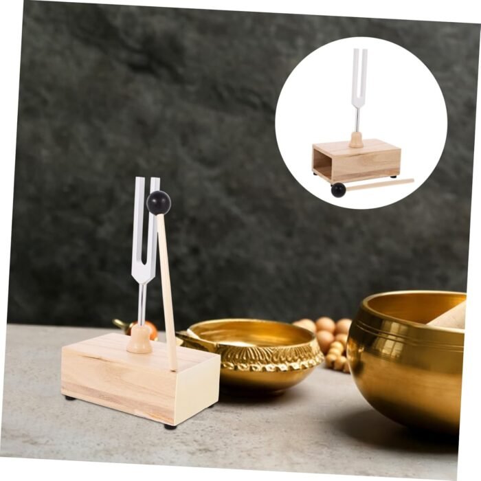 1set Tuning Fork for Healing Chakra Sound Therapy Meditation Tools Wooden Resona... - Image 6