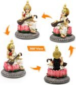 BangBangDa Hindu Lord Saraswati Idol Statue - 5.1" H Saraswati Statue Murti Diwa... - Image 6