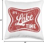 Lake TIME Throw Pillow, 16x16, Multicolor - Image 5