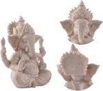 HUAWELL 2 Piece Elephant Statue Hue Sandstone Ganesha Buddha Sculpture Handmade ... - Image 5