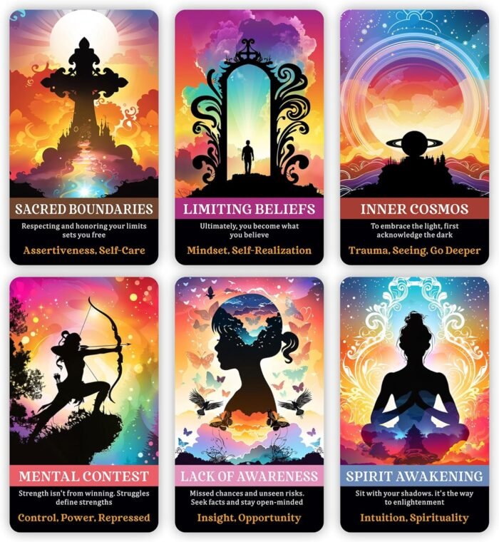 GZXINKE Shadow Work Oracle Cards, Inner Healing Oracle Deck, Self Reflection Ora... - Image 5