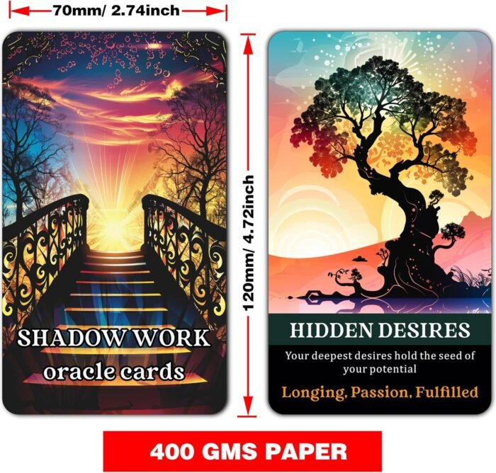 GZXINKE Shadow Work Oracle Cards, Inner Healing Oracle Deck, Self Reflection Ora... - Image 7