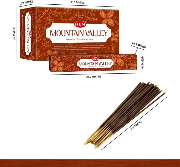 HEM Premium Mountain Valley Masala Incense Sticks | Pure Herbs, Wood Powder | Ar... - Image 3