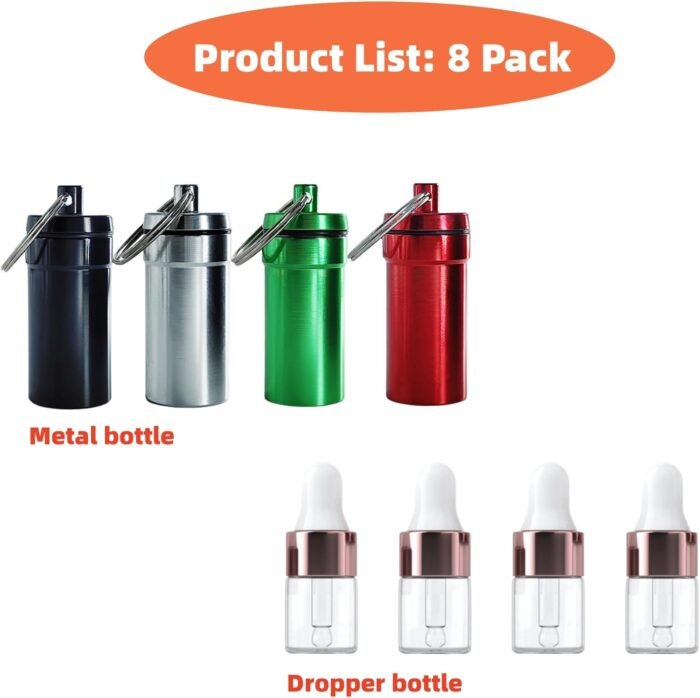 8 pcs Travel split bottle Eye dropper glass bottle Anointing oil for prayer Prot... - Image 3
