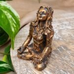 Veronese Earth Goddess Gaia Statue in Lotus Position, Bronze Finish, 2.75H x 2W ... - Image 4