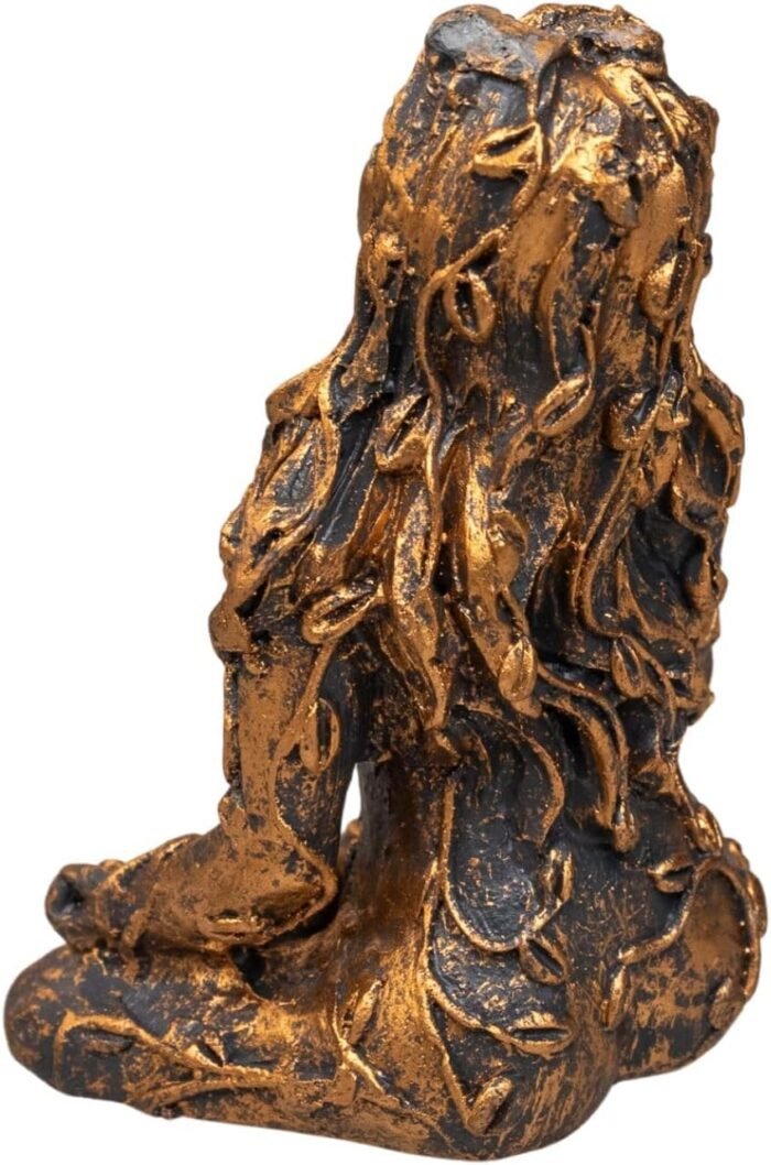 Veronese Earth Goddess Gaia Statue in Lotus Position, Bronze Finish, 2.75H x 2W ... - Image 6