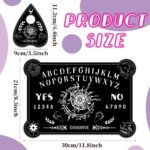 WEBEEDY Black Wooden Spirit Talking Board with Planchette Divination Board with ... - Image 3