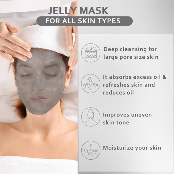 Jelly Mask Powder for Facials,Bamboo Charcoal Jelly Mask for Facials Professiona... - Image 8