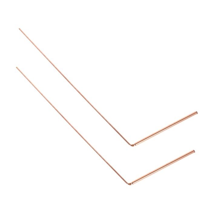 2pcs Copper Dowsing Rods Pure Copper Divination Tools for Water Locating Treasur... - Image 2
